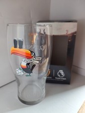 Guinness Pint Glass Premier League Football Beer Toucan 20oz New in Box
