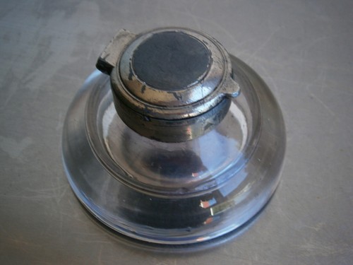 Round inkstand large glass - round,