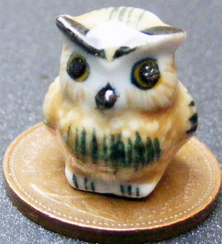 Dolls house brown - house, ceramic