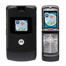 Motorola Razr V3 GSM Unlocked Cellular Phone Flip Mobile Phone Black