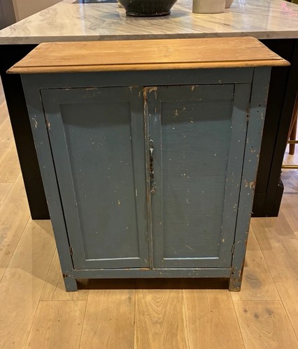 Rustic baby blue two door