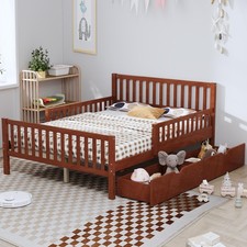 Walnut Wood Full Bed Frame