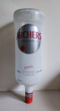 Empty Archers Peach Schnapps Liqueur Glass Bottle - 1.5 litre Optic - Man Cave