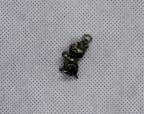 Sterling silver chipmunk charm - sterling,