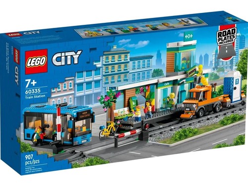 Lego city train - train, station