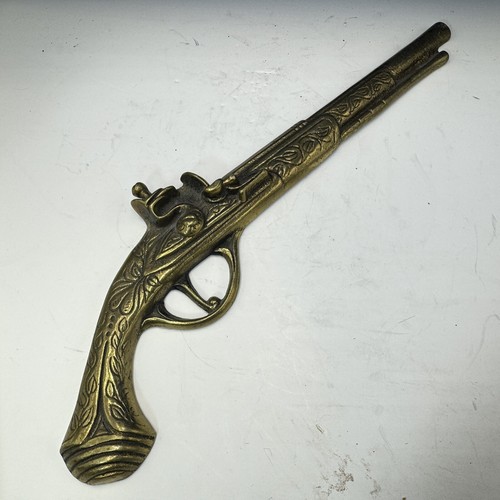 Brass metal gun pistol vintage - gun,