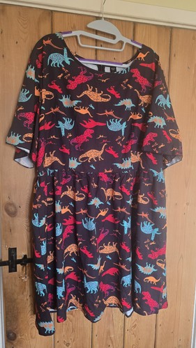 Shein curve dinosaur - dinosaur, print