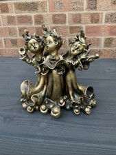 Fabulous resin Statue Of 3 Cherubs/ Angels Baroque Style With Amazing Detailing