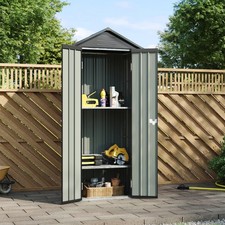 Small Garden Storage Shed Outdoor Metal Tool Box Cupboard Cabinet Lockable