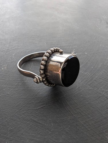 Vintage black stone sterling - vintage,