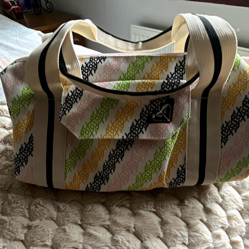 Roxy canvas logo print duffle - roxy,