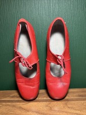 Vintage Red Leather Size 4 Tap