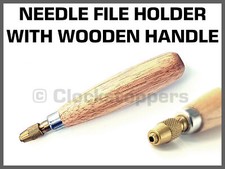 Needle File Holder Wooden Handle Tools Hold Drills Pins Wire Vice Good Quality