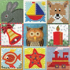 Mosaic Fun Kits 190mm x 190mm - no cutting, no grouting!