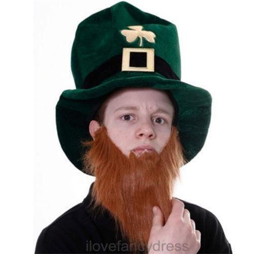 Green irish top hat with - green,