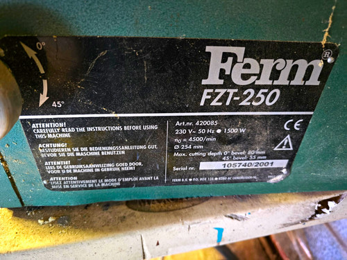 Ferm fzt 250 table - fzt-250,
