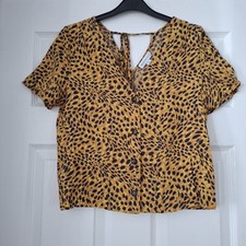 Ladies Mustard Leopard Print