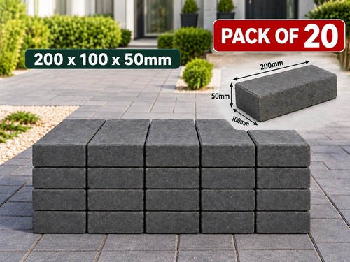 Charcoal block paving - charcoal,