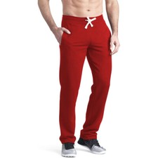36" 38" LEG EXTRA LONG Bright RED Jogging Joggers Gym Bottoms Mens Big Tall 