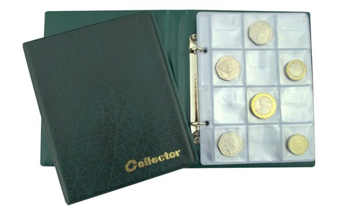 Green coin album folder for - green,