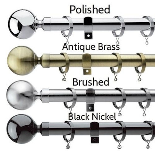 Metal curtain poles pole - metal,
