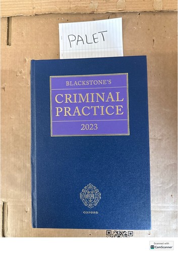 Blackstone criminal practice - criminal,