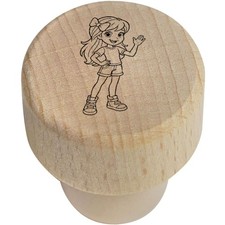 19mm 'Girl Cartoon Character'