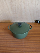 Cousances 22 Green Cast Iron Casserole Pot Good Condition