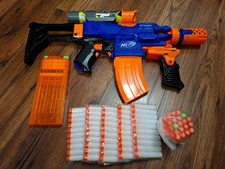 NERF N-Strike Elite Stryfe Dart Motorized Blaster Gun + 70 Darts + attachments