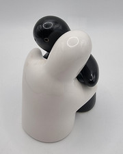 Fairmont & Main Hugging Ghost Salt Pepper Pots Set Cruet Black White Halloween