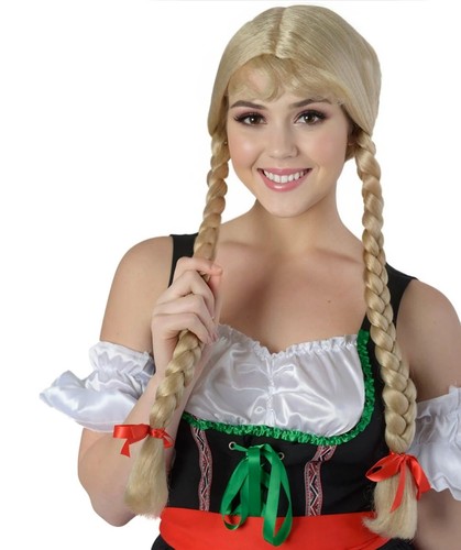 Blonde pigtail braids wig - pigtail,