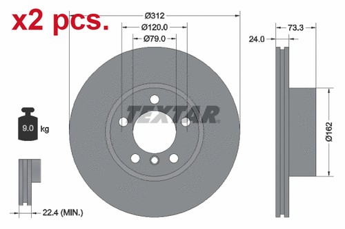 Pcs front brake disc rotos - pcs,