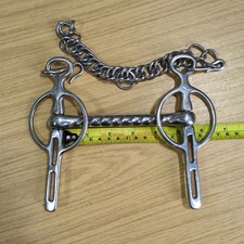 BNWOT 5" Mullen Mouth Liverpool Driving Bit & Curb Chain *Free Postage*