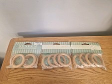 12 natural wood curtain rings