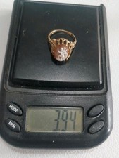 Rare Vintage 9ct Gold St Christopher Cameo Ring Size M 3.94 Grams