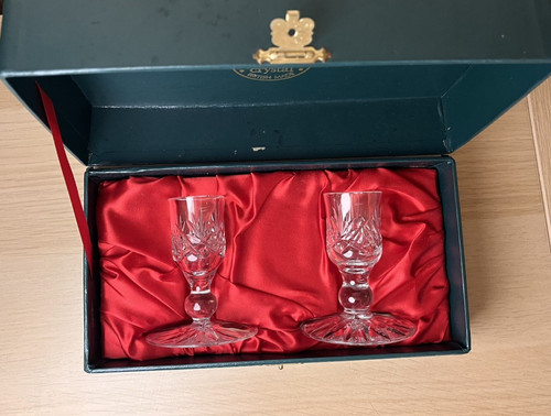 Boxed pair thomas webb - webb, crystal