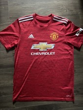 Manchester United Shirt Large Red Home Kit 2020 2021 Adidas Jersey Chevrolet