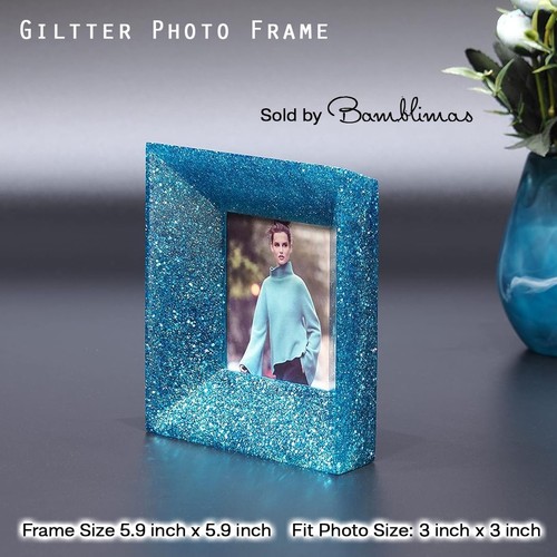 Turquoise glitter picture - turquoise,