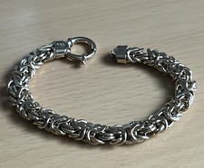 925 Silver / Gold Overlay Byzantine Bracelet/ QVC Hallmarked/ Veronese/19cm