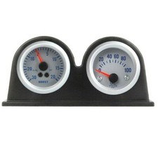 Black 2 Dual Hole Dash Gauge