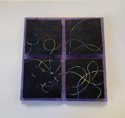 Abstract encaustic painting - painting, by