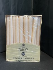 Box Of 49 Price’s Tapered Ivory Dinner Candles - Please See Description