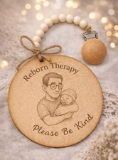 Reborn DAD Wooden Pram Tag For