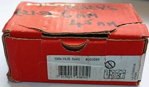 100 hilti screws - screws, 6mm