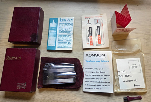 Ronson varaflame lighter - lighter., box