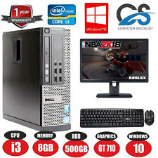 GAMING DELL/hp BUNDLE DESKTOP FULL SET COMPUTER SYSTEM INTEL i3 8GB 500GB GT710