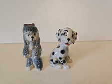 Wade Vintage Dalmatian Dog Figurine Black And White Whimsies & Fifi The Poodle