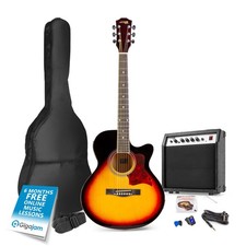 Sunburst Beginner Electric Acoustic Guitar Package - Complete Starter Kit