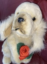 Vintage floppy ear dog holding - vintage,