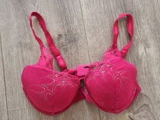 Wonderbra red lace push up bra 34DD padded - underwired